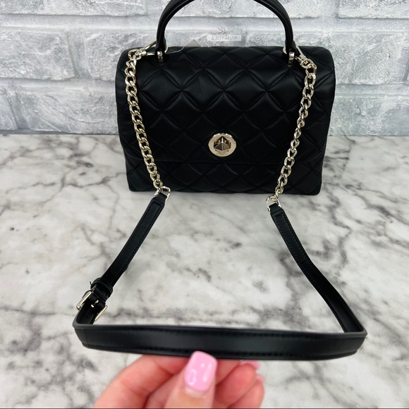 Kate Spade Natalia Quilted Leather Top Handle Satchel Crossbody & Medium Wallet - Picture 4 of 16